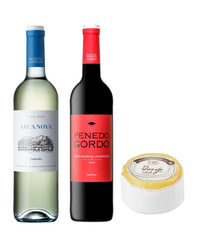 Seleção 2 garrafas Verde e Alentejo e 1 queijo 1/2kg Quinta das Arcas